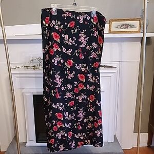 FLASH SALE through 12/16 - Heart Soul Black Maxi Skirt with Floral Design